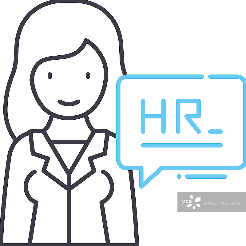 人力资源部线性图标图片素材