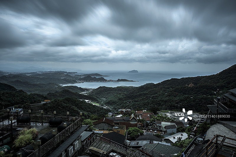 台湾九份山城图片素材