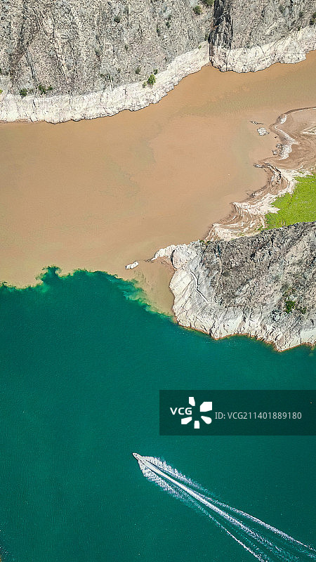 青黄交接甘肃刘家峡图片素材