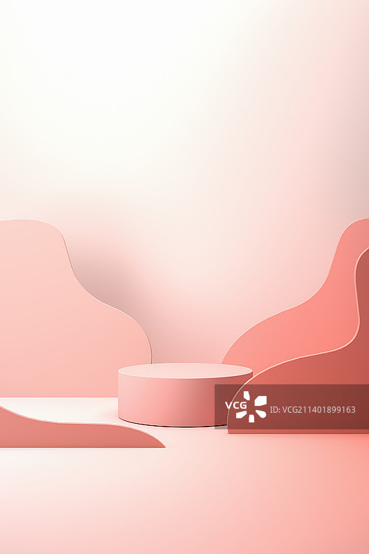 电子商务平台商品展台展位底座基座3D渲染图片素材