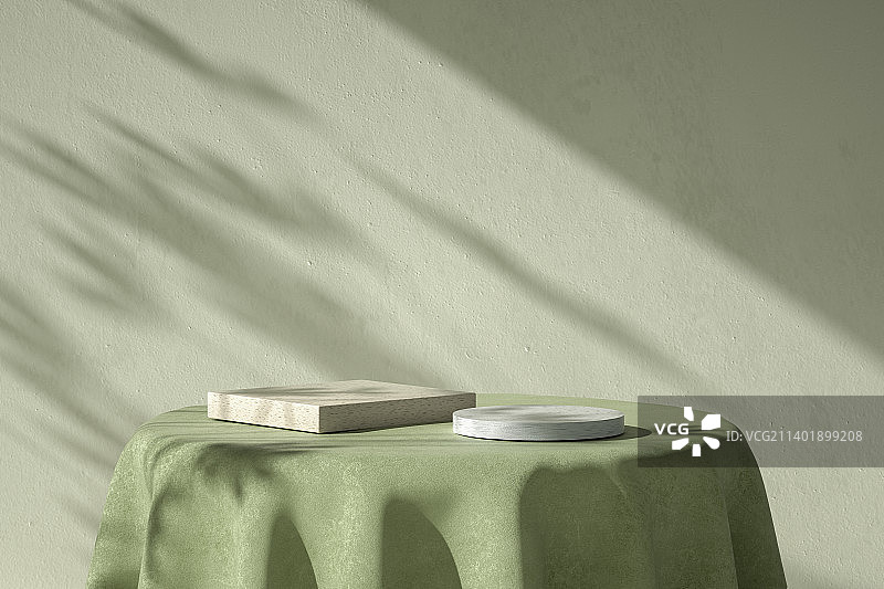 电子商务平台商品展台展位底座基座3D渲染图片素材