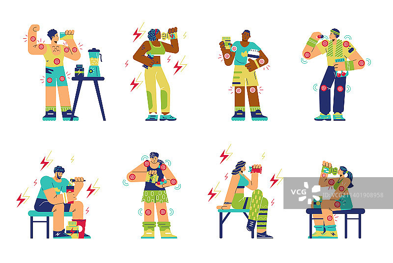 人们饮用蛋白奶昔BCAA能量饮料图片素材