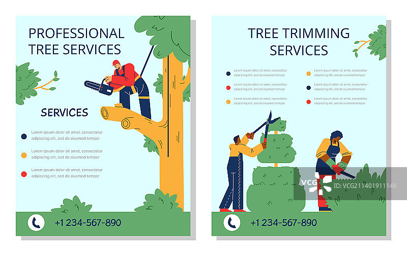 专业树木修剪服务广告图片素材