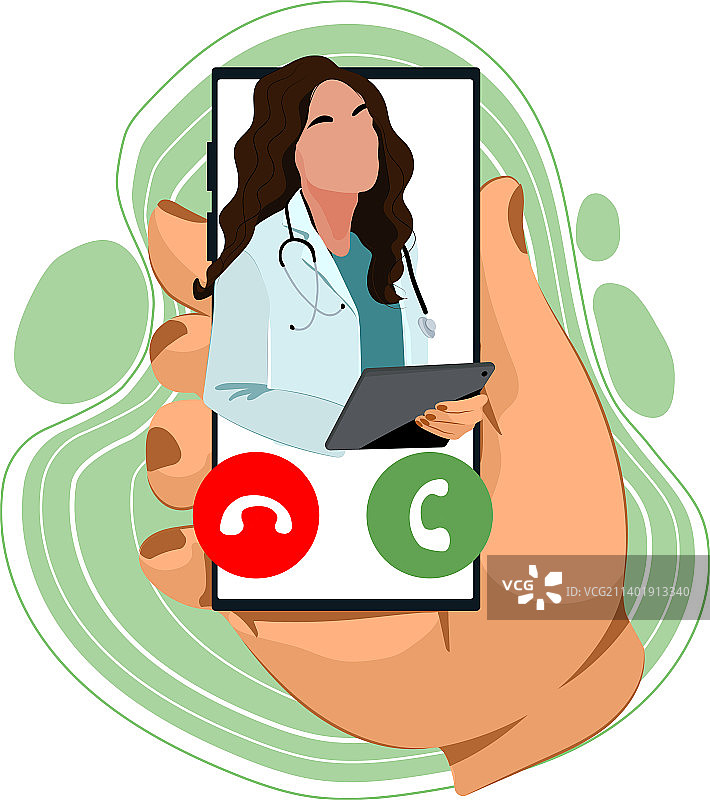 医生正在打电话图片素材