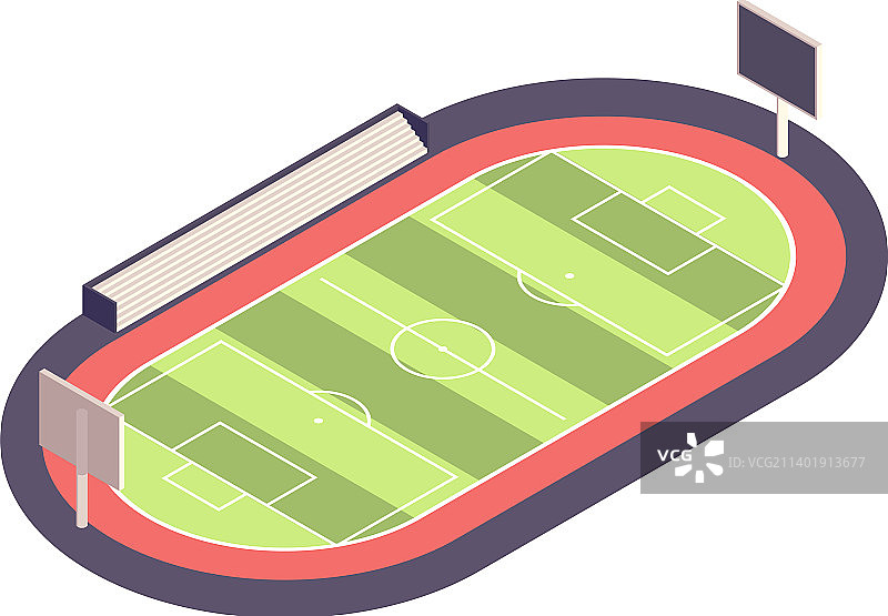 2.5D足球场图片素材