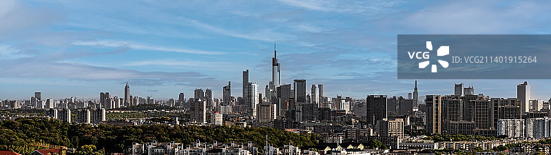 南京幕府山新视角看新街口图片素材