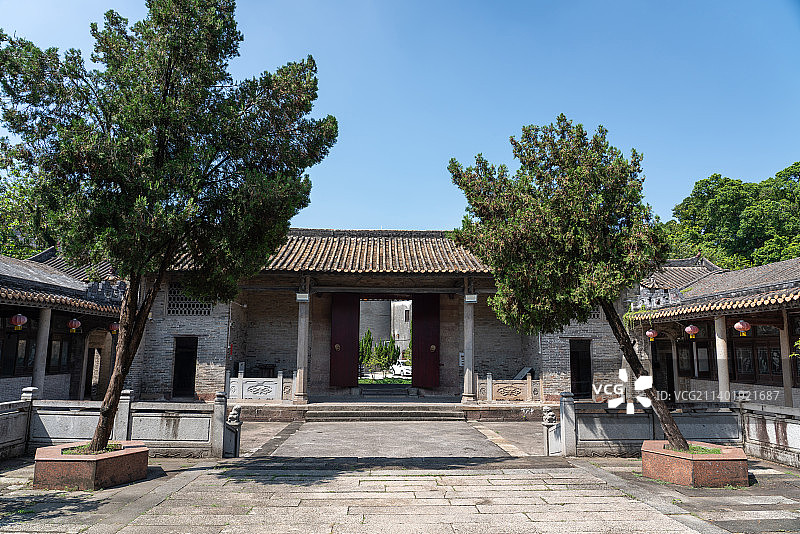 顺德逢简水乡传统古建筑院落图片素材