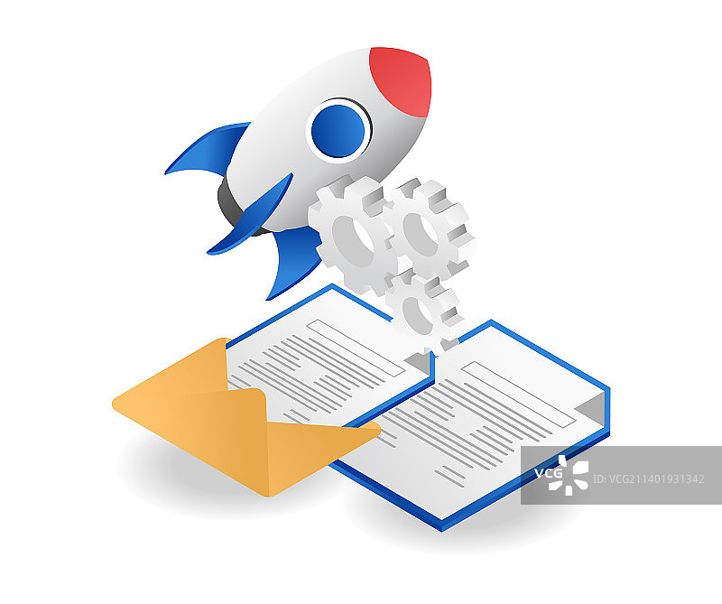 通过电子邮件发射火箭图片素材