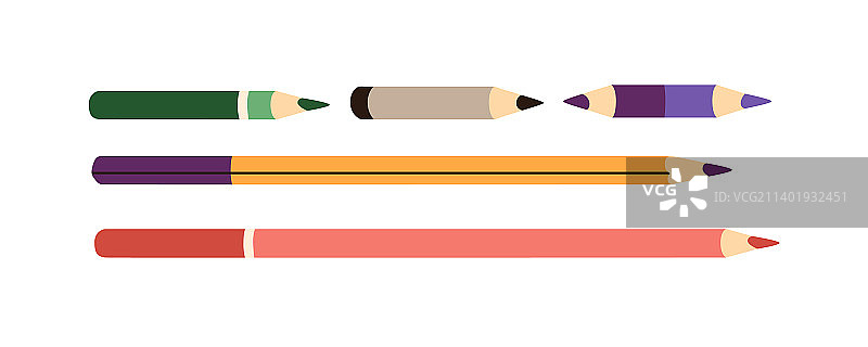 笔尖锋利的彩色铅笔图片素材