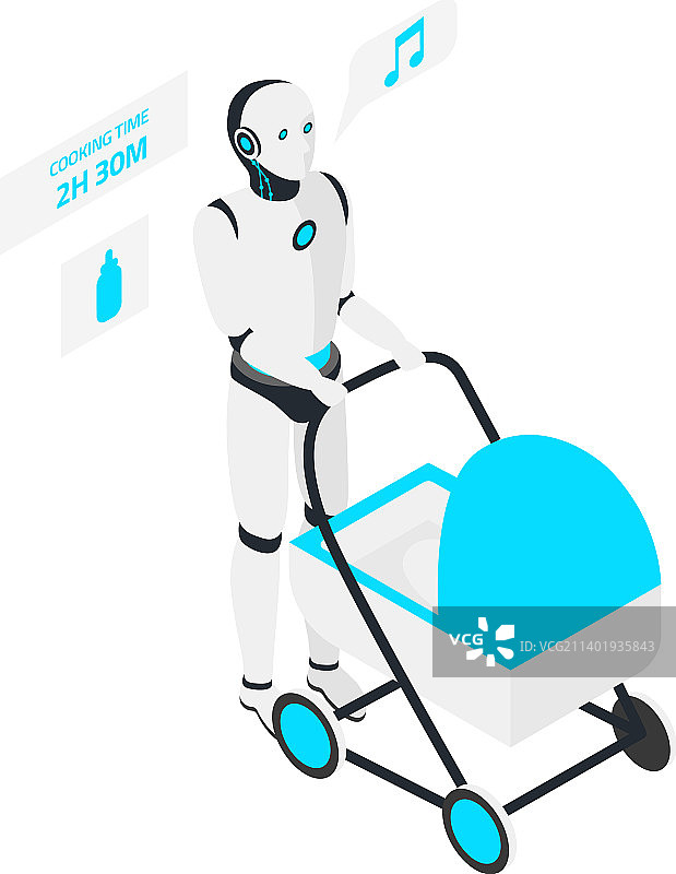 2.5D家用机器人图片素材