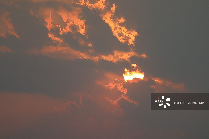 一个人的日落图片素材