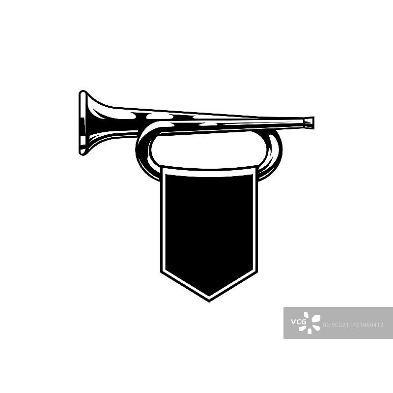 复古中世纪小号乐器图片素材