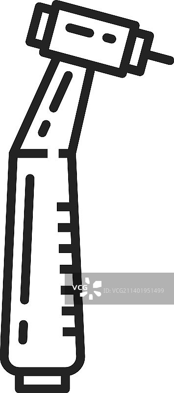 牙科喷嘴钻头轮廓图标图片素材