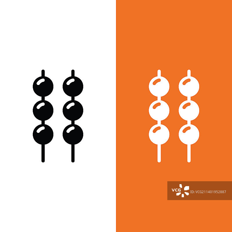 字形风格的团子图标标志图片素材