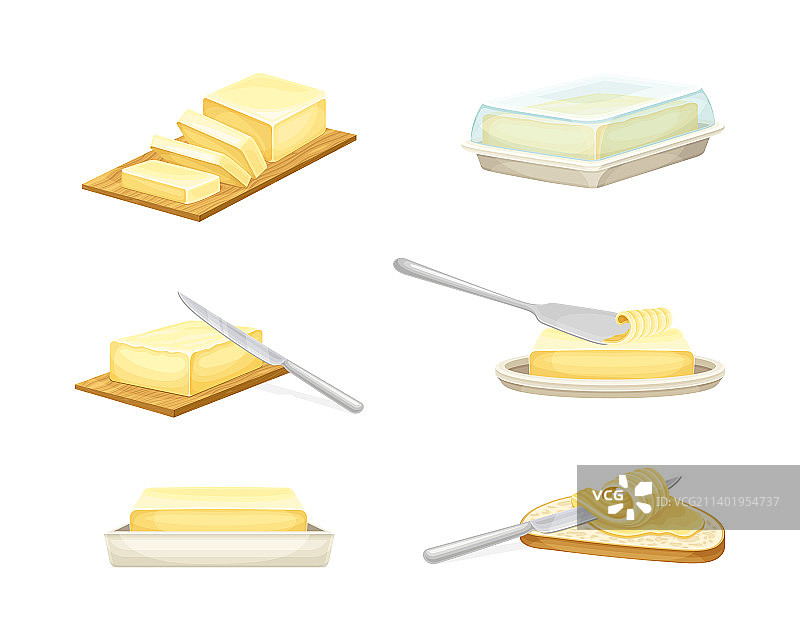 刀涂抹黄油块图片素材