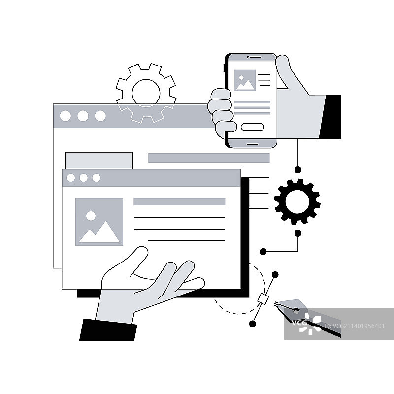 响应式网页设计抽象概念图片素材