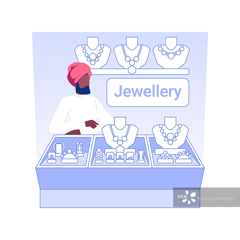 独立珠宝首饰经销商概念图片素材