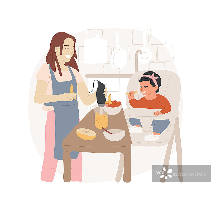 准备食物的卡通形象图片素材