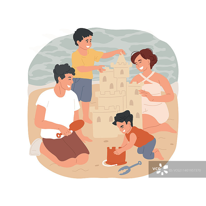 卡通沙堡图片素材