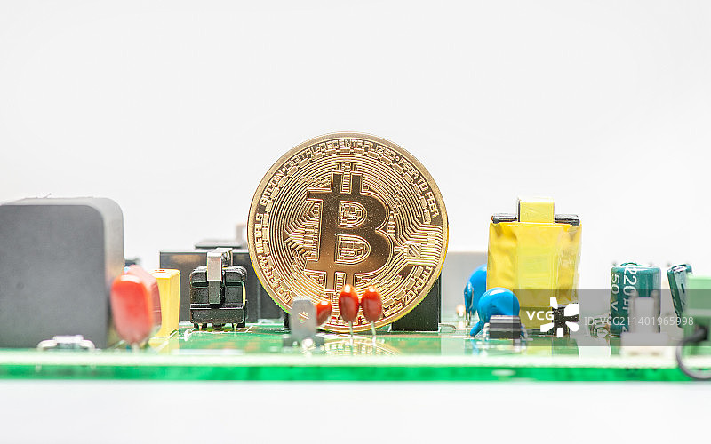 区块链加密数字货币比特币图片素材