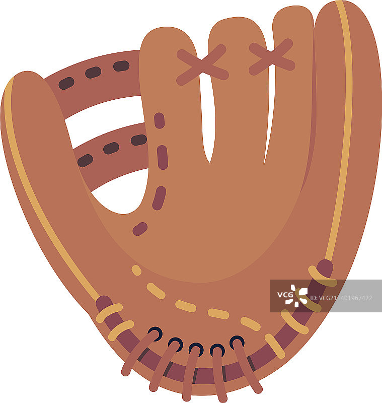 棒球手套平面图标图片素材