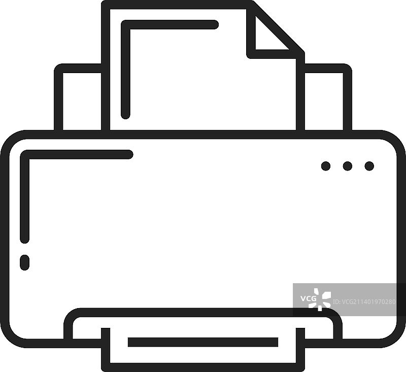 打印设备轮廓图标图片素材