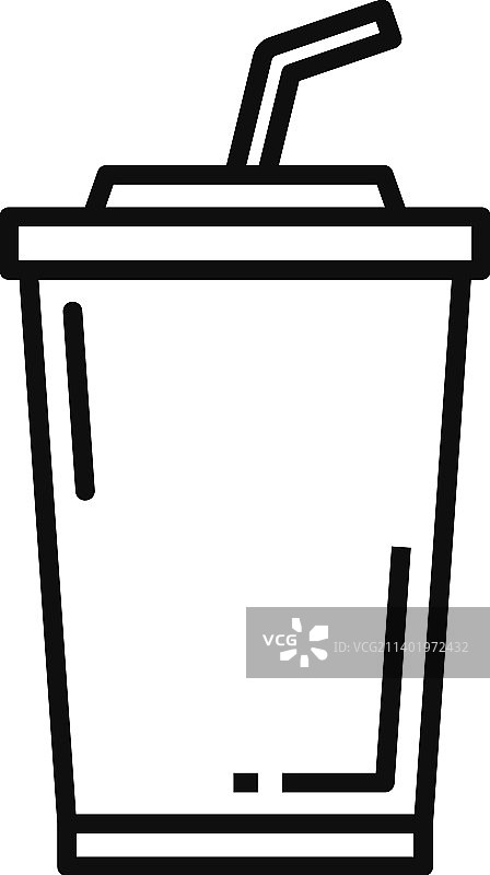 一次性纸杯苏打饮料图标图片素材