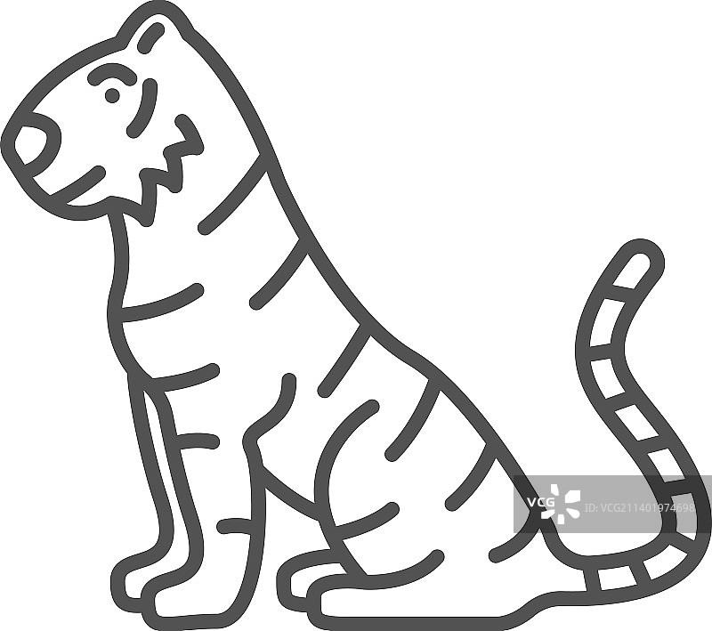 中国生肖虎猫标志图片素材