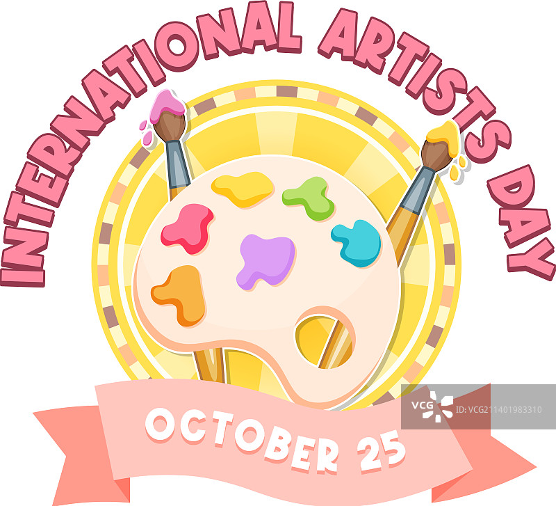 国际艺术家日banner设计图片素材