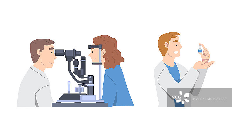 视力诊断患者就诊图片素材