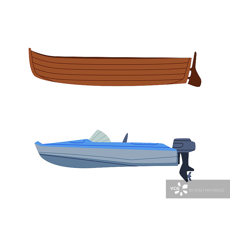 水上交通工具侧视图：摩托艇图片素材