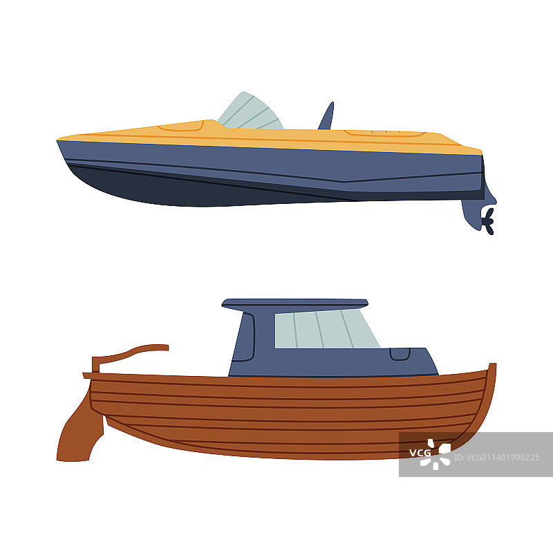 帆船水运侧视图组合图片素材