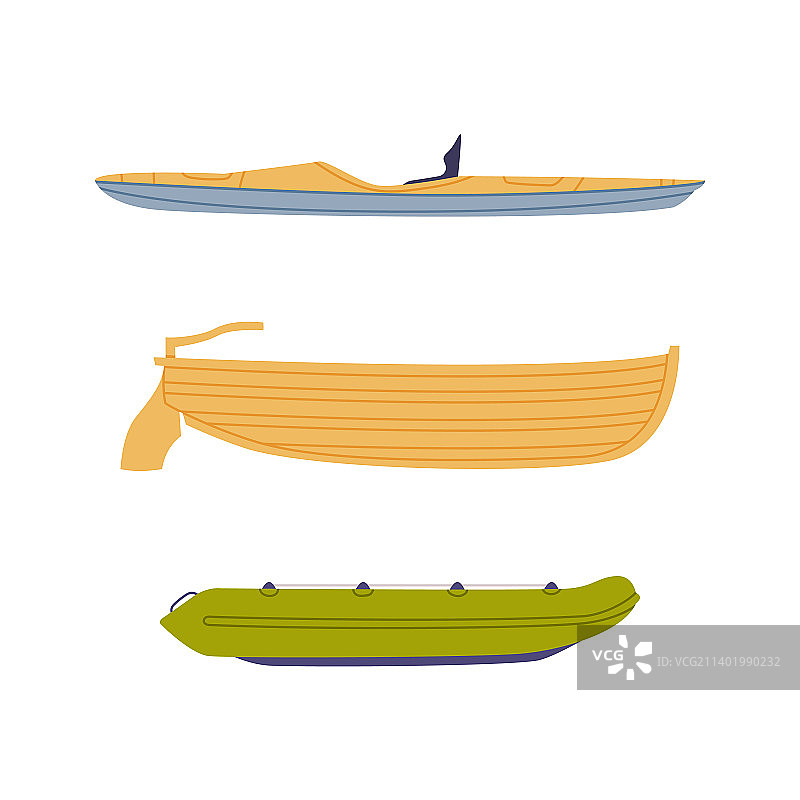双体船侧视图水上交通工具合集图片素材