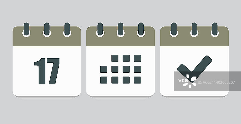 议程完成17号日历图标图片素材