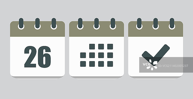 26号议程完成日历图标图片素材