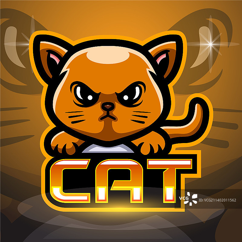 猫咪电竞logo吉祥物设计图片素材