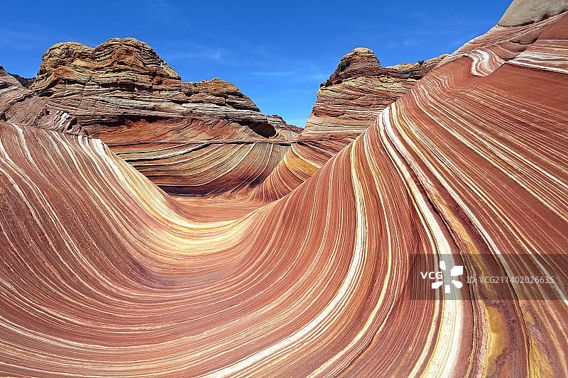 美国亚利桑那州朱红悬崖荒野的北狼丘波浪图片素材