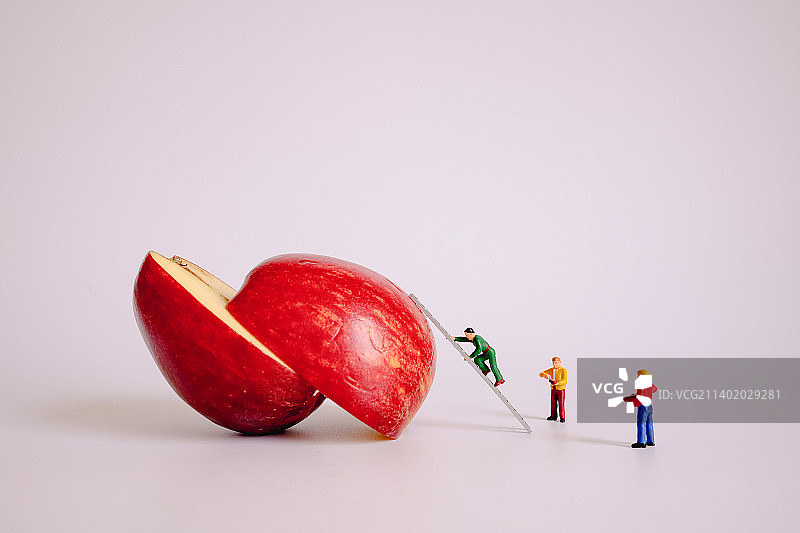 微缩创意 我们的苹果 生活方式 健康 水果 果实图片素材