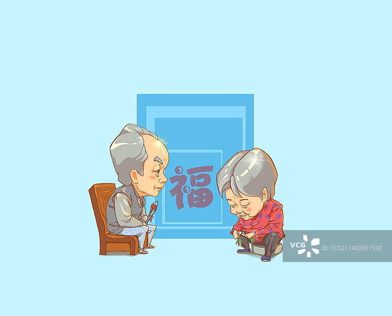 幸福晚年图片素材