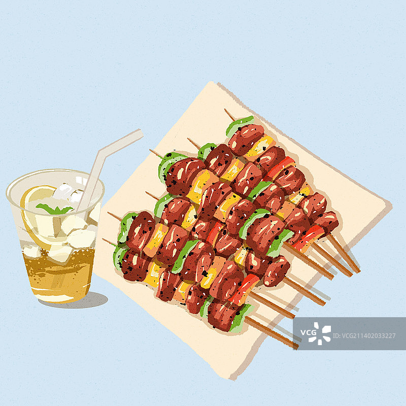美食插画图片素材