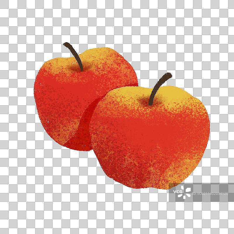 两个红苹果图片素材