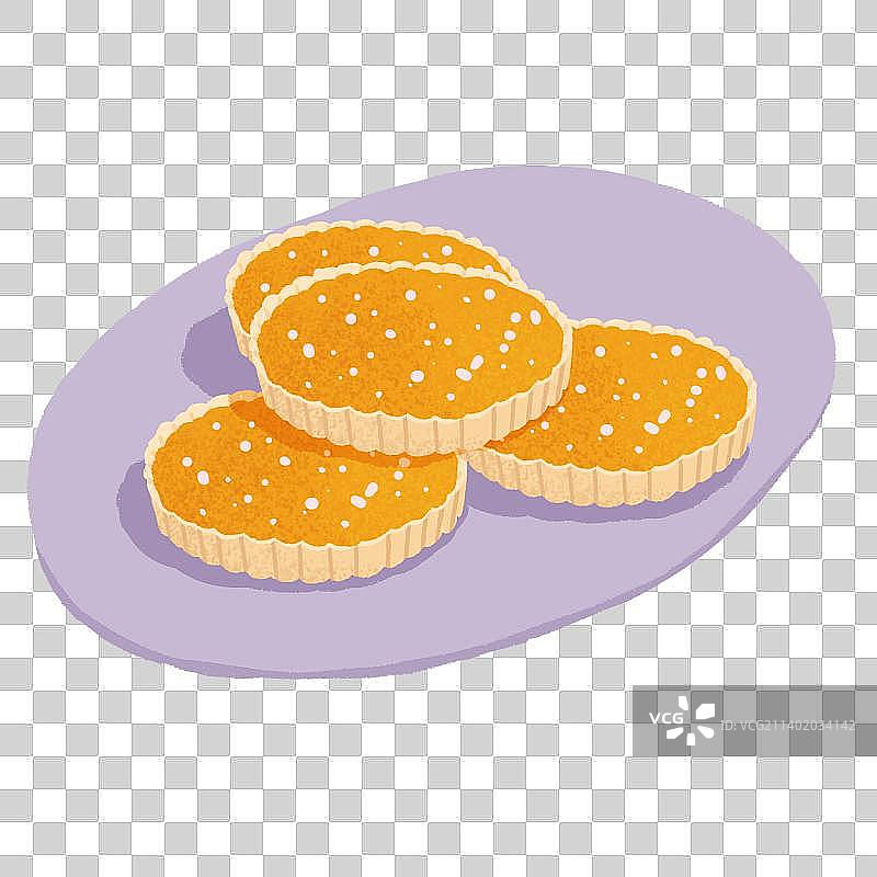一盘南瓜派点心饼干图片素材