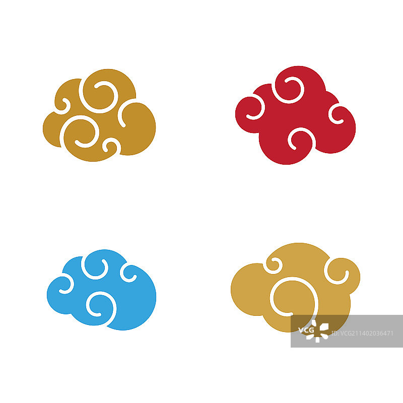 中国风云朵模板图标图片素材