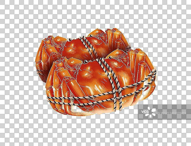 大闸蟹中秋美食插画图片素材