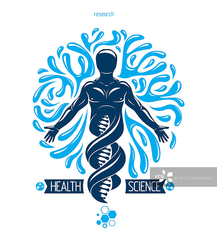 科研健壮男人图案图片素材