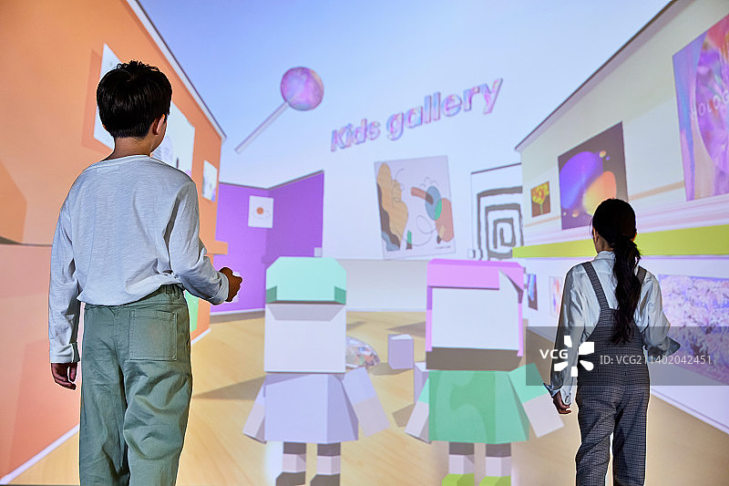 儿童，元宇宙，虚拟现实，Alpha一代，角色图片素材