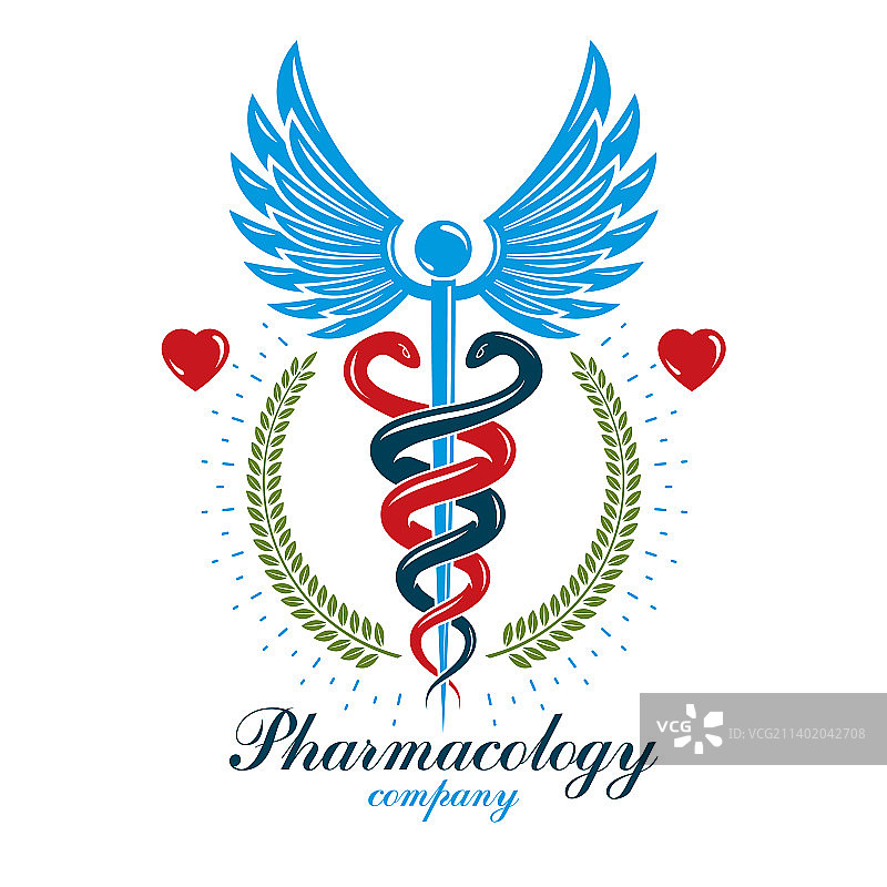 蛇杖抽象商业标志图片素材