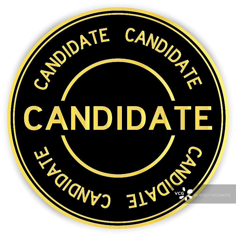 黑色和金色圆形标签贴纸图片素材