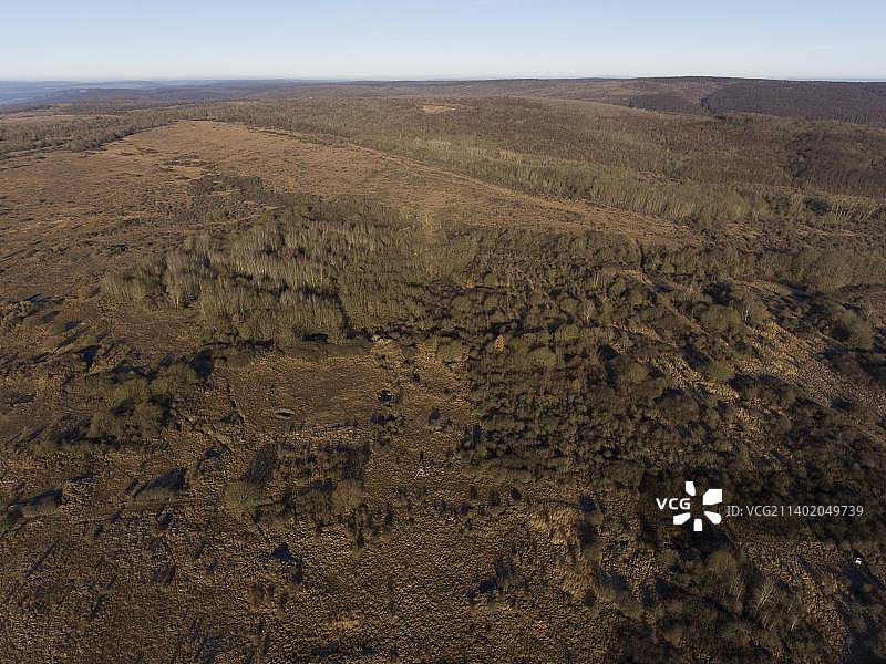 德国图林根州海尼希国家公园的深秋无人机航拍图片素材