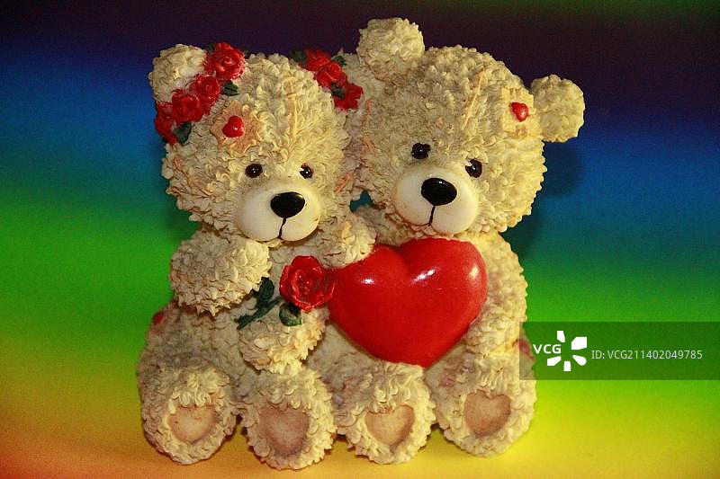 泰迪熊与爱心图片素材
